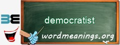 WordMeaning blackboard for democratist